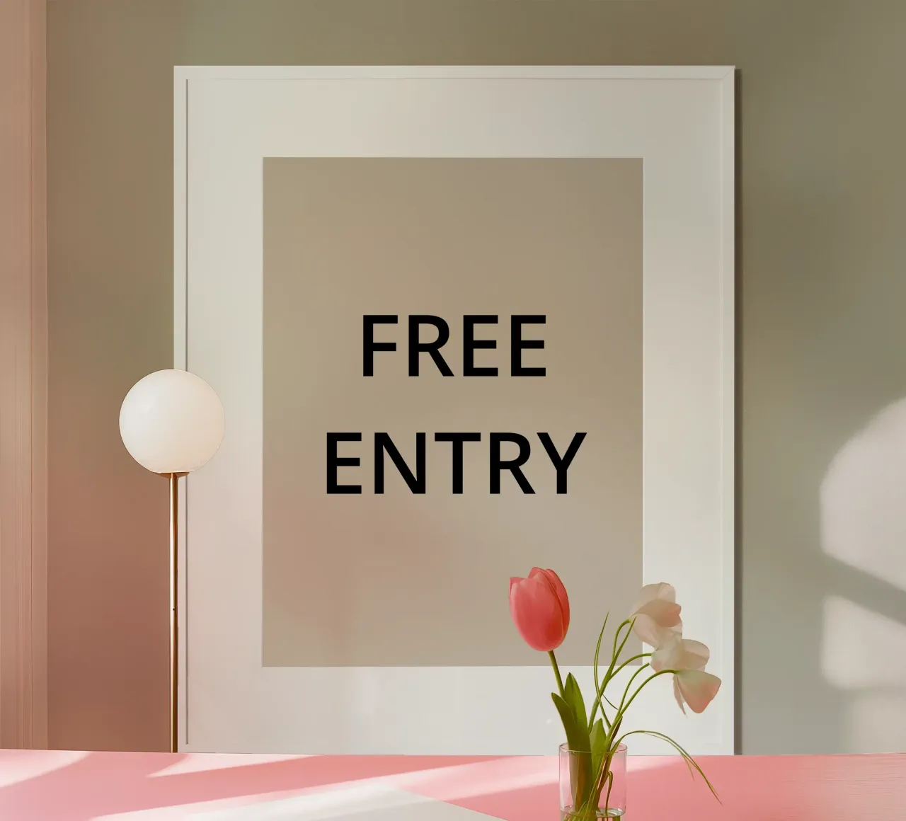 FREE ENTRY poster by Simple
