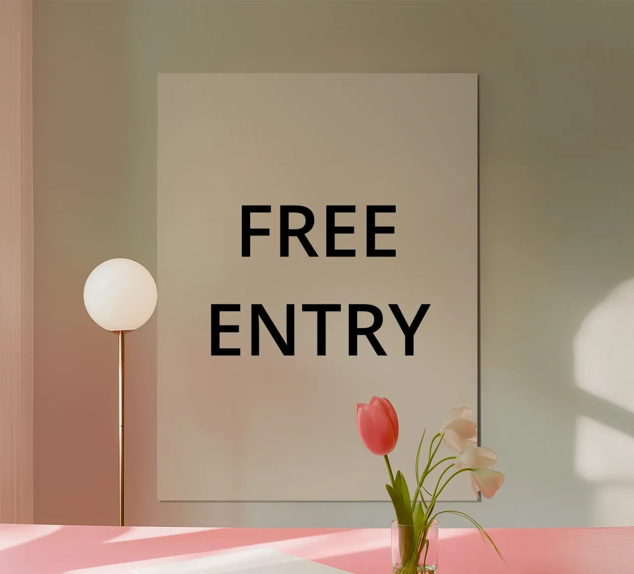FREE ENTRY poster by Simple