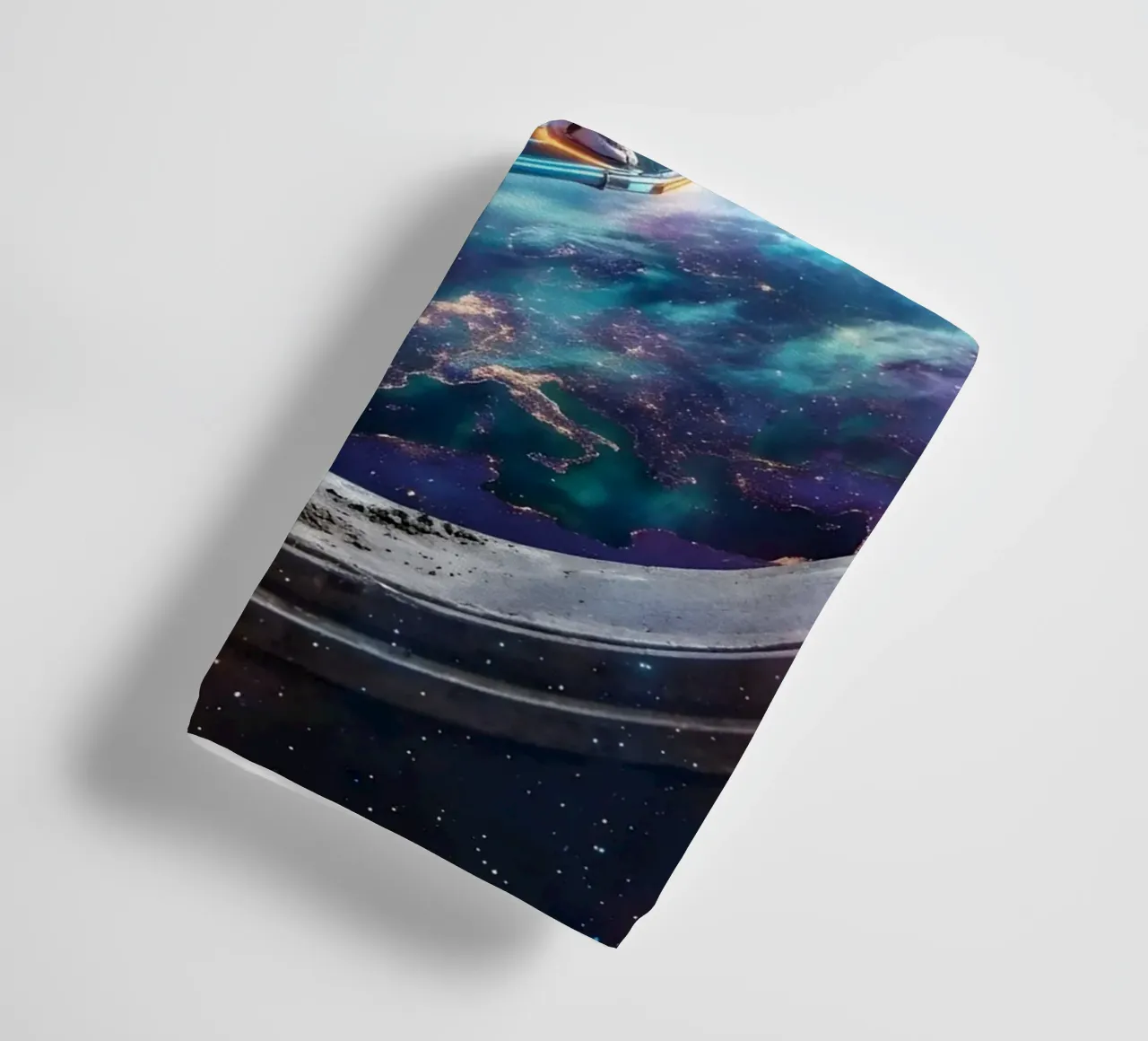Astronaut Hoverboard in Space – Futuristic Sci-Fi Art Print towel by Dreamspace Visuals