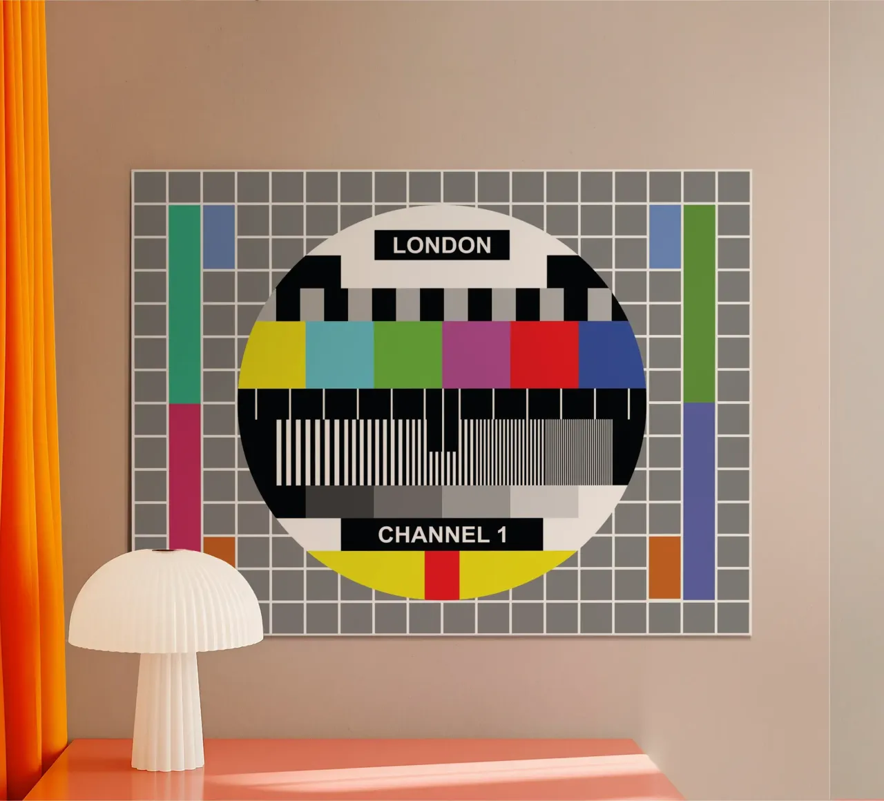 Scheda di prova TV di Londra poster da JaySan Studio