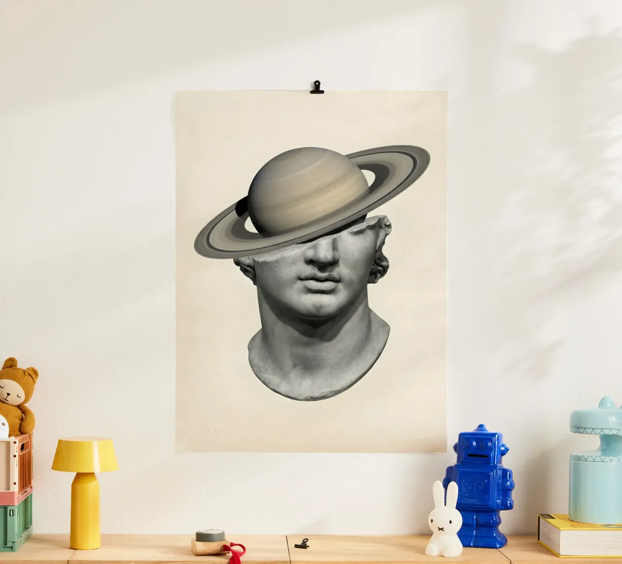 Saturn Mind : Sculpture classique surréaliste Impression d'art hahnemühle de Dreamspace Visuals