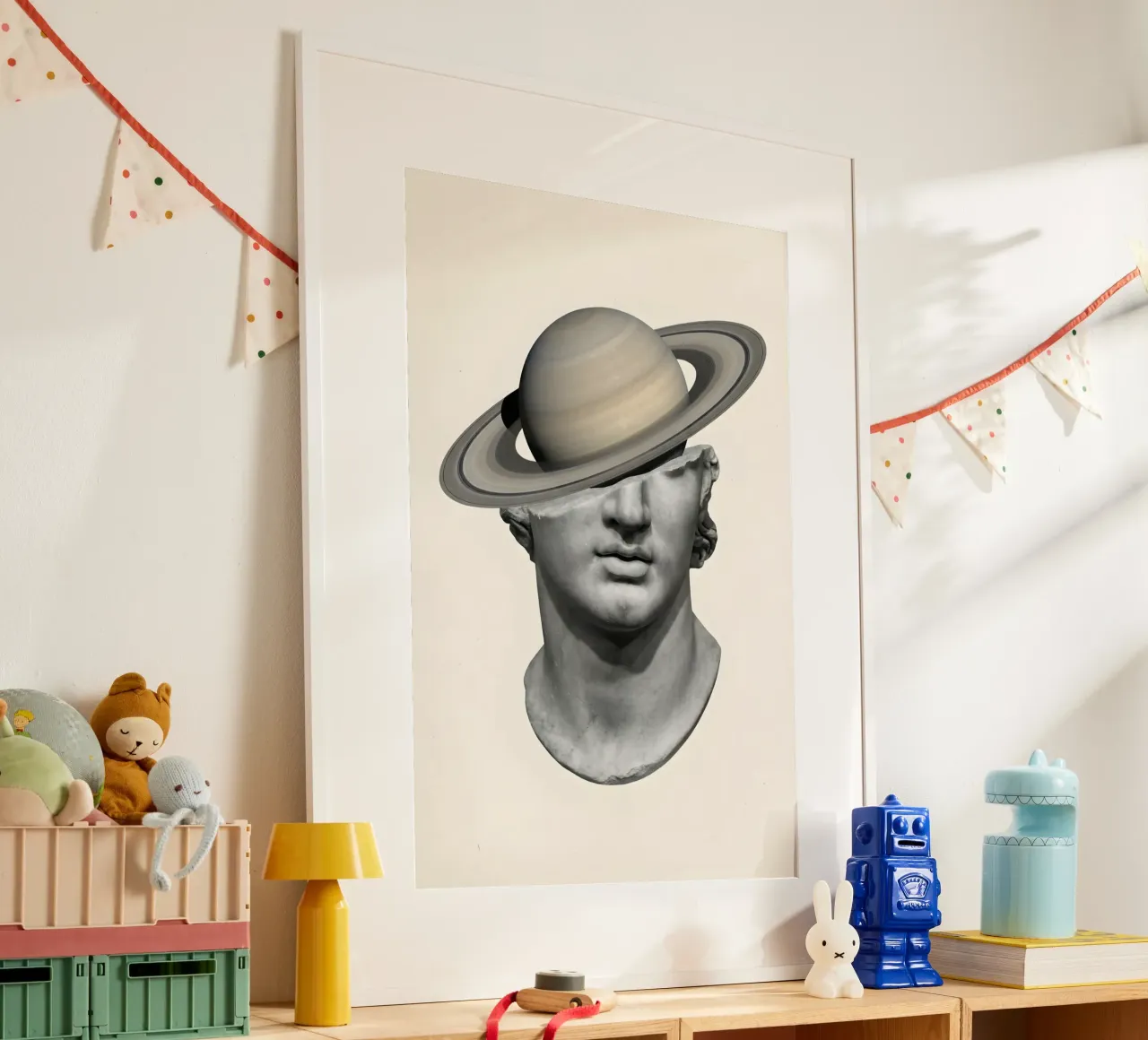 Saturn Mind : Sculpture classique surréaliste Impression d'art hahnemühle de Dreamspace Visuals