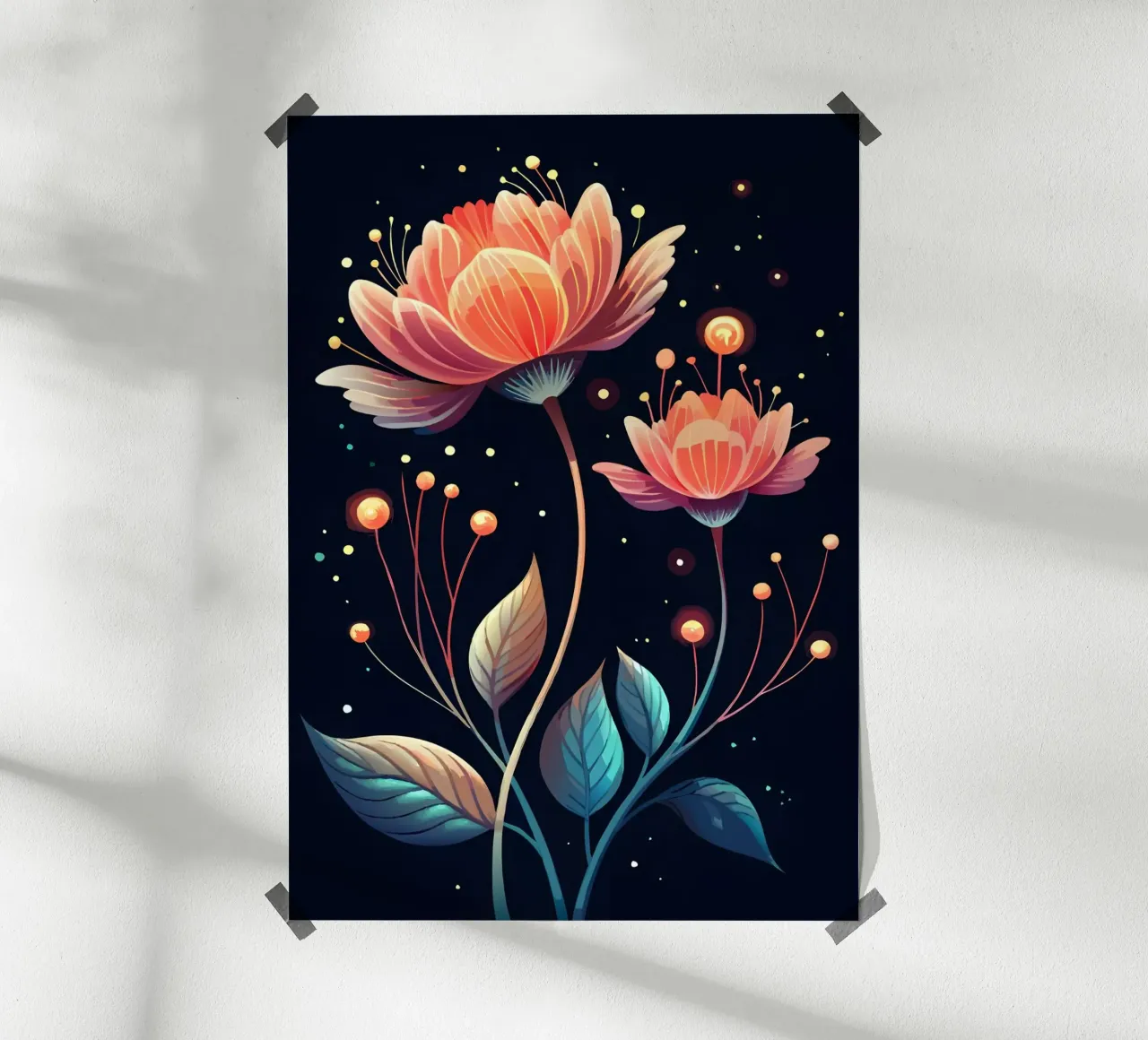 Fiori celesti poster da Artistic-shop