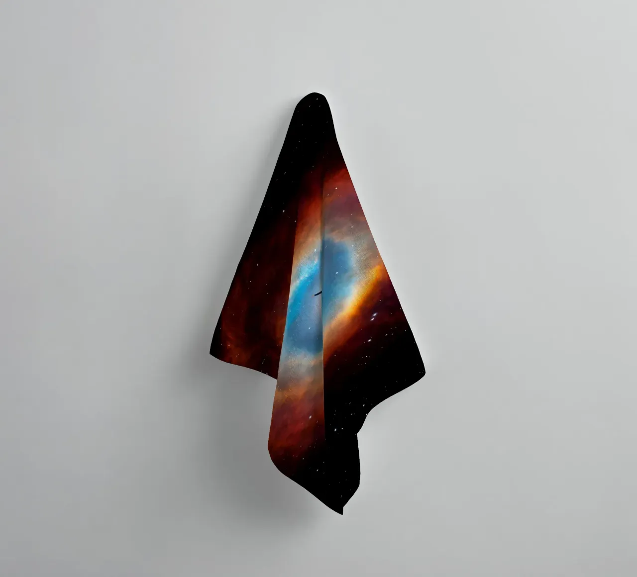 Surfer Floating Through Cosmic Nebula Portal towel by Dreamspace Visuals