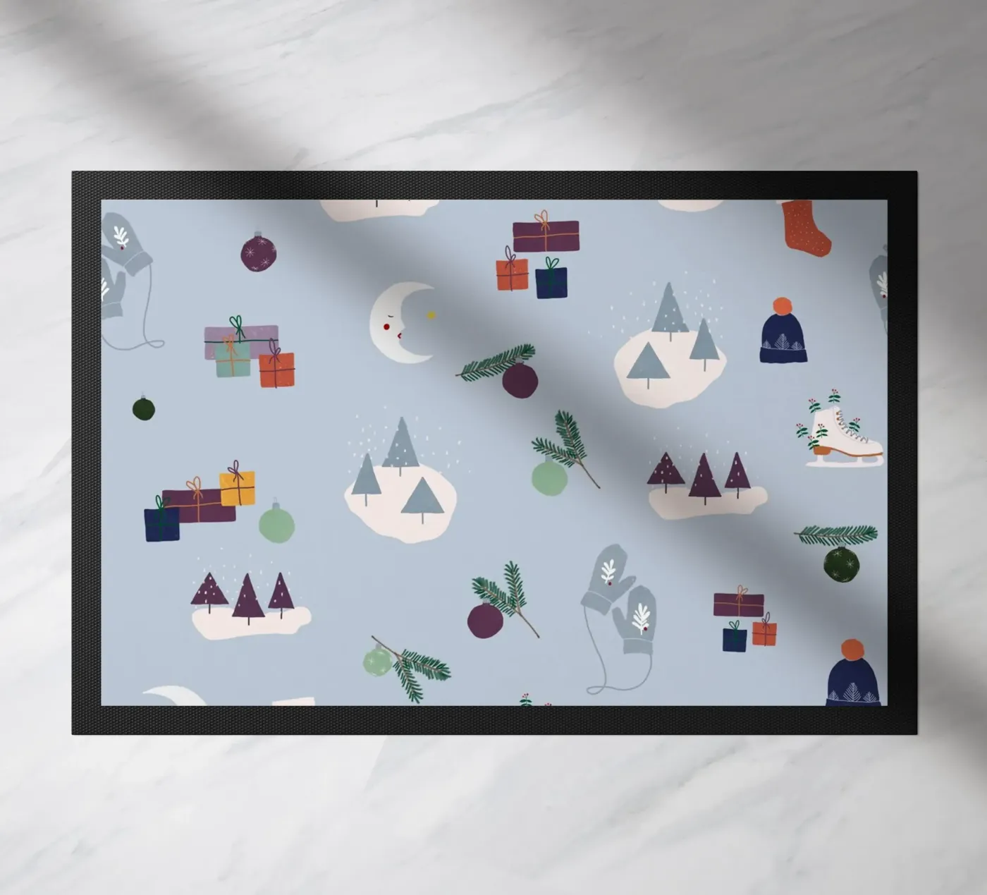 Wintermotief deurmat van Sophie Augustin Illustration