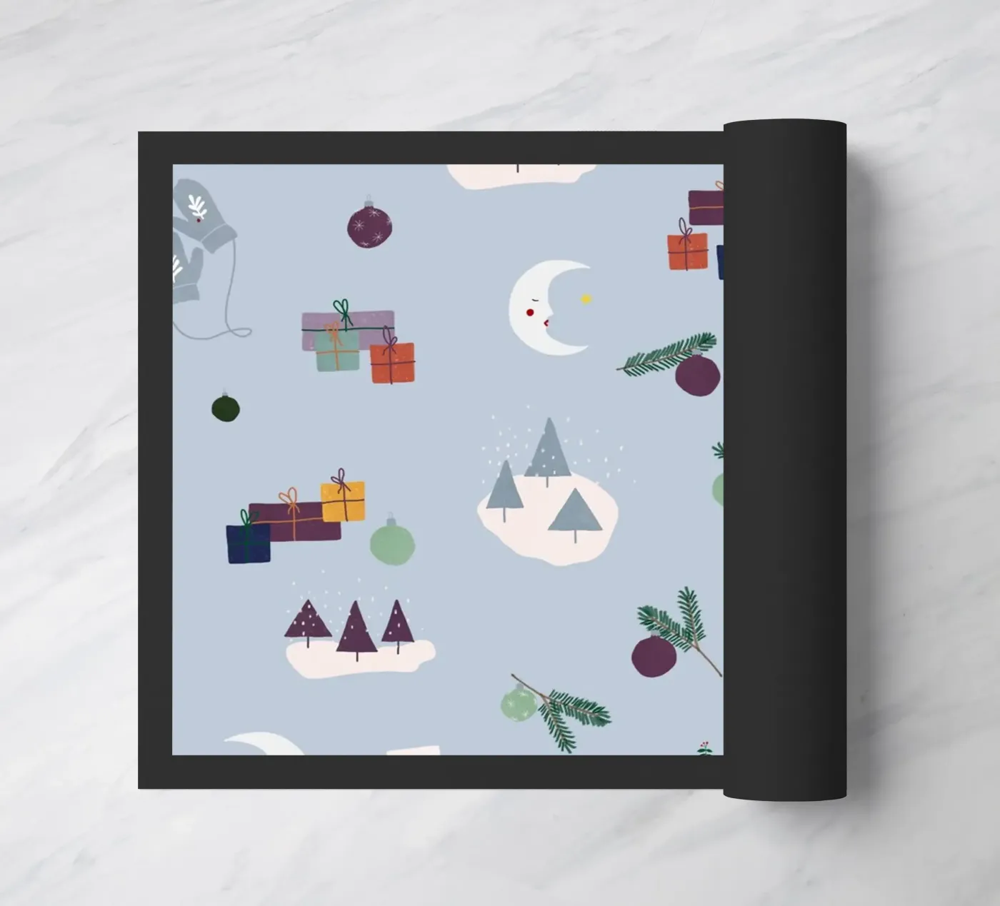 Wintermotief deurmat van Sophie Augustin Illustration