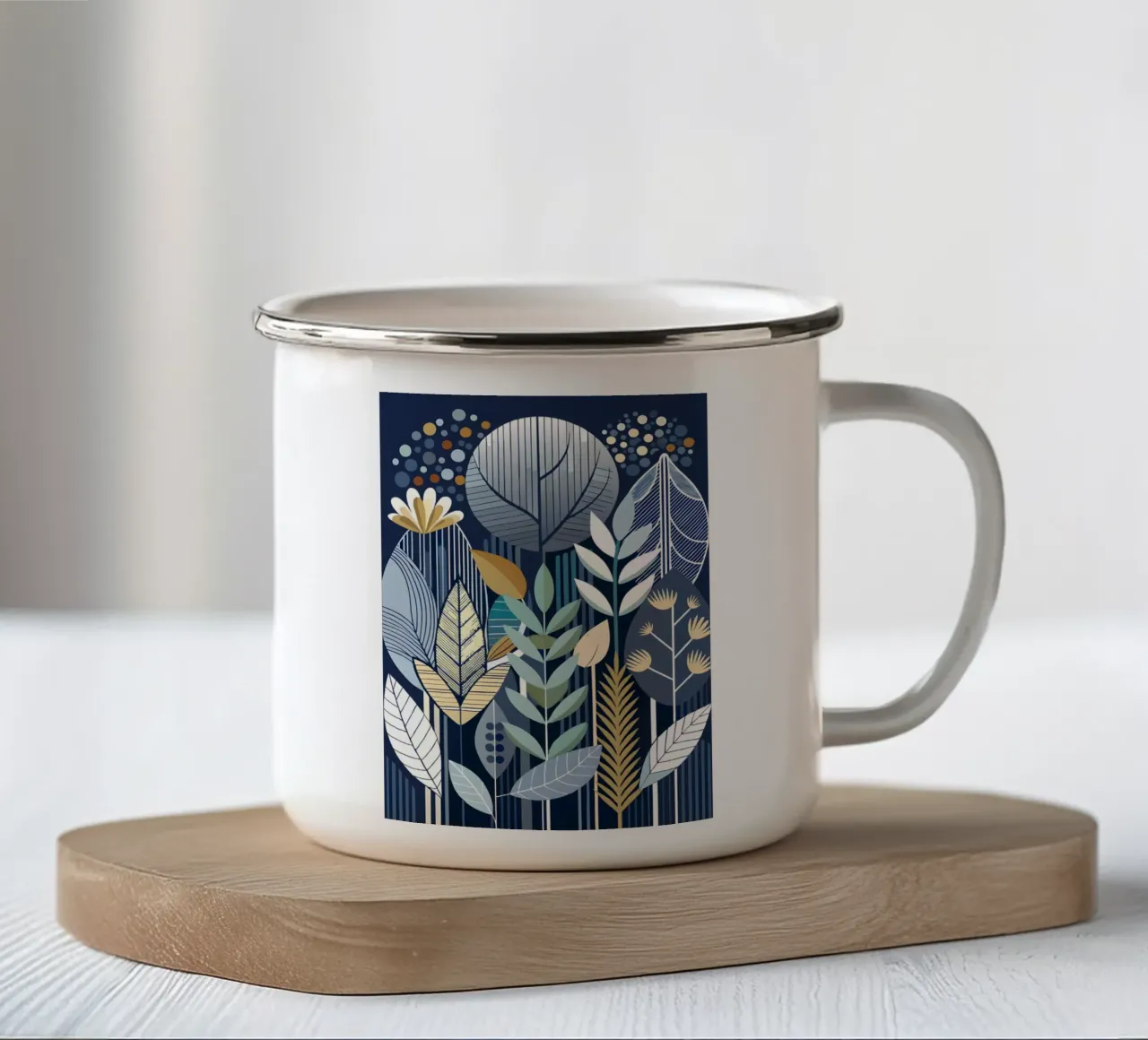 L'armonia astratta della natura tazza in smalto da Artistic-shop