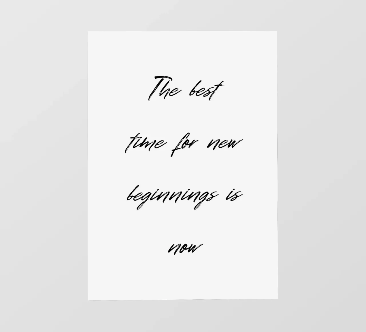 The best time for new beginnings is now pellicola backlit da Quotes on walls