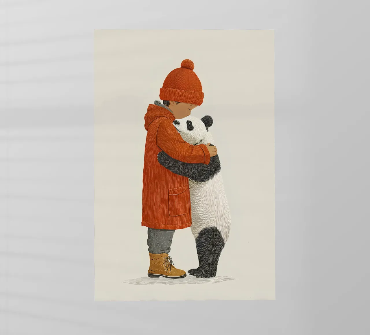 Ragazzo e panda pellicola backlit da Fearless Friends