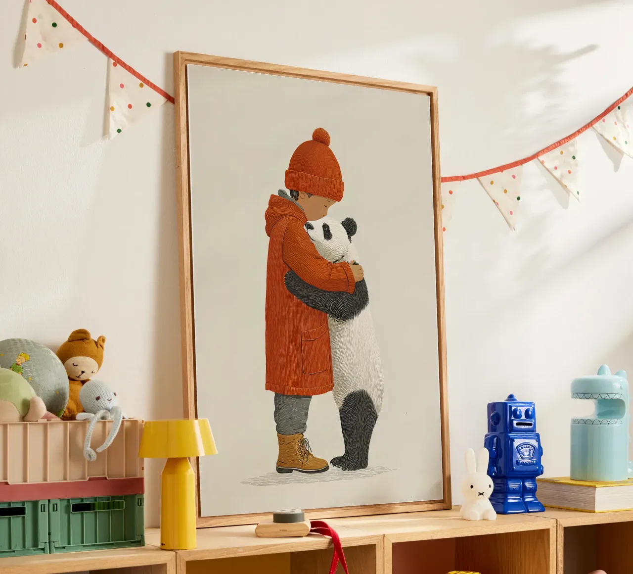 Ragazzo e panda plexiglass da Fearless Friends