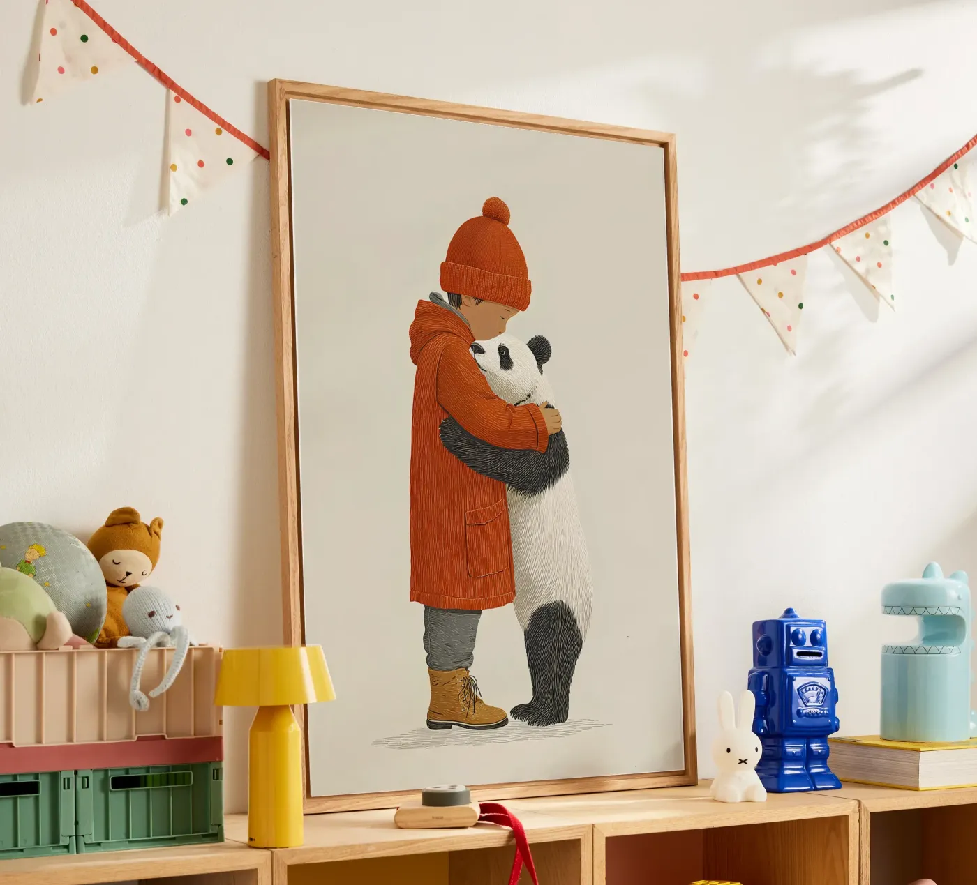 Ragazzo e panda plexiglass da Fearless Friends