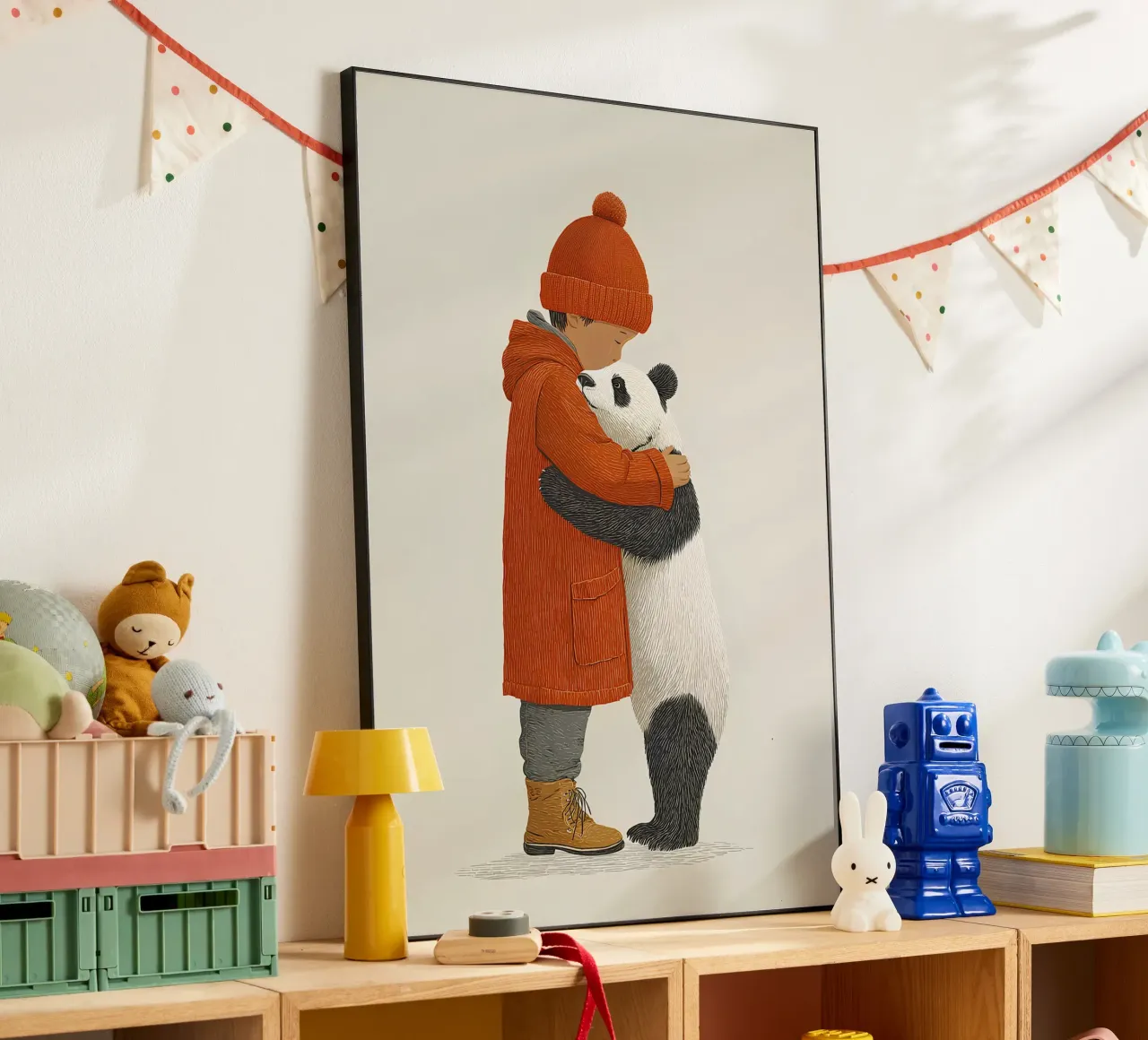 Ragazzo e panda pannello forex da Fearless Friends