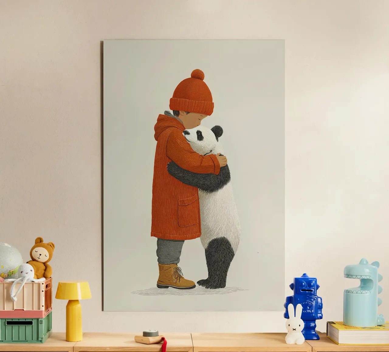 Ragazzo e panda pannello forex da Fearless Friends