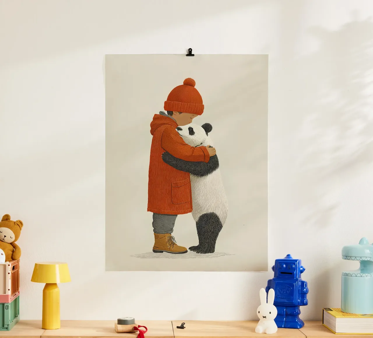 Ragazzo e panda poster da Fearless Friends