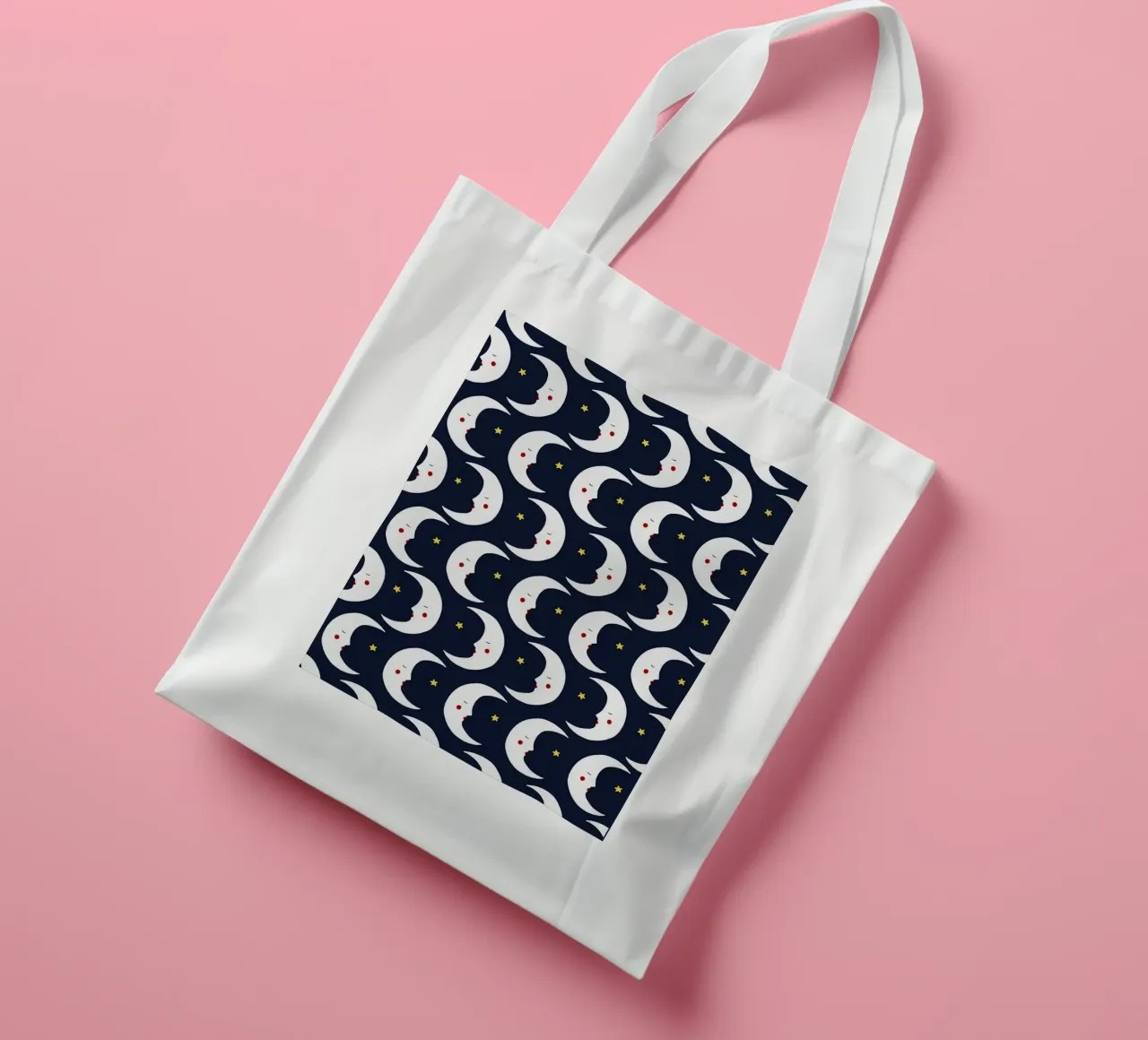 Moons pattern tote bag by Sophie Augustin Illustration