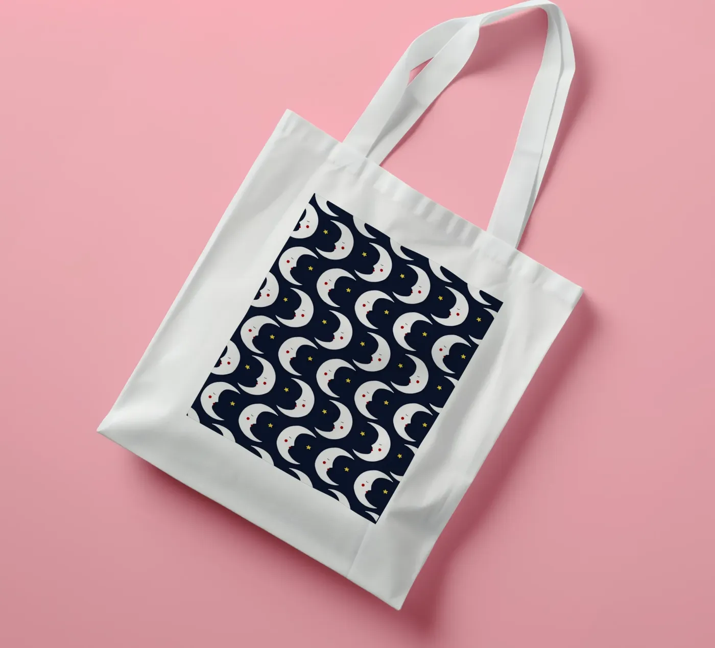 Moons pattern tote bag by Sophie Augustin Illustration