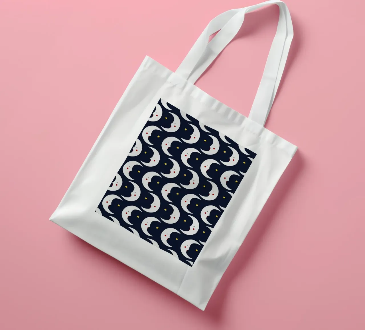 Moons pattern tote bag by Sophie Augustin Illustration