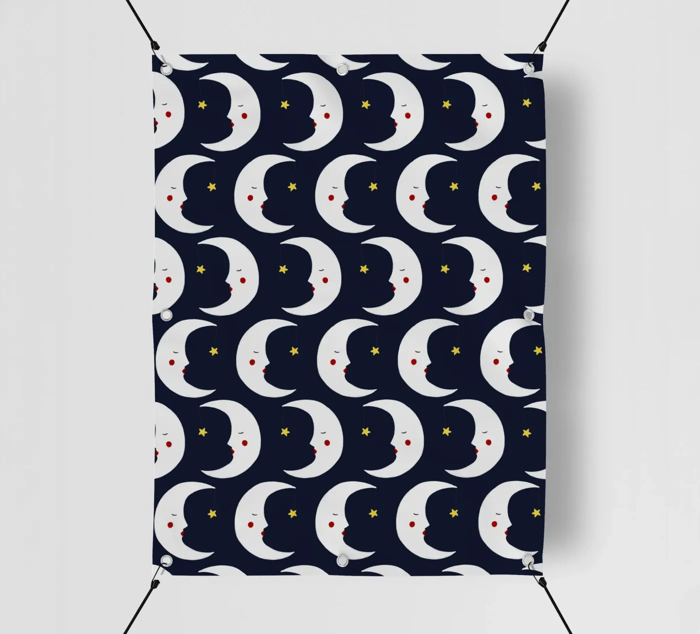 Moons pattern pvc-zeil van Sophie Augustin Illustration