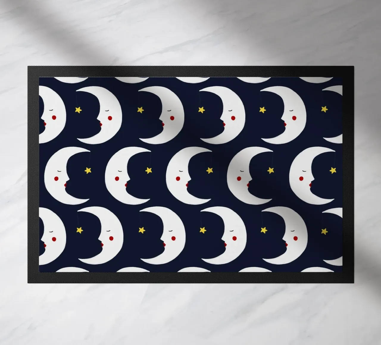 Moons pattern doormat by Sophie Augustin Illustration