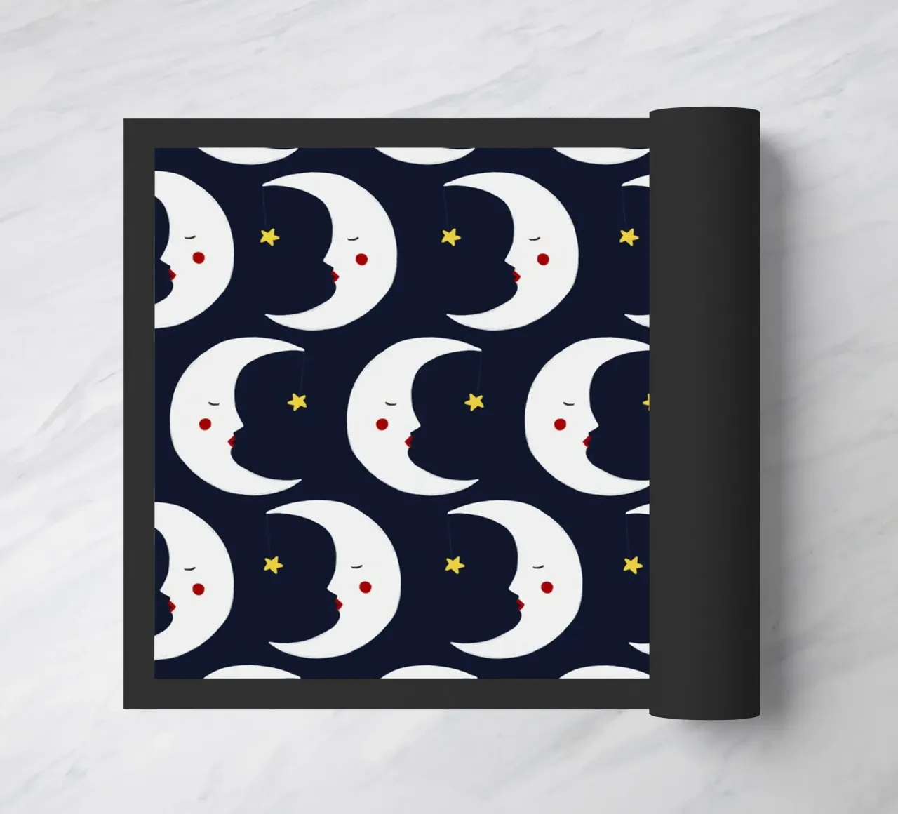 Moons pattern doormat by Sophie Augustin Illustration