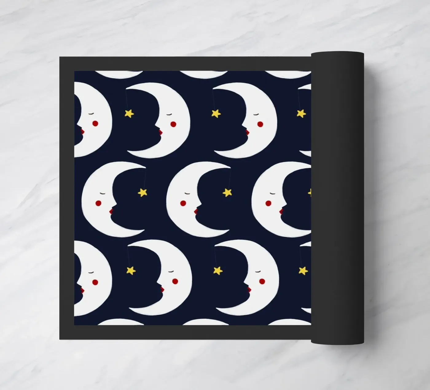 Moons pattern paillasson de Sophie Augustin Illustration