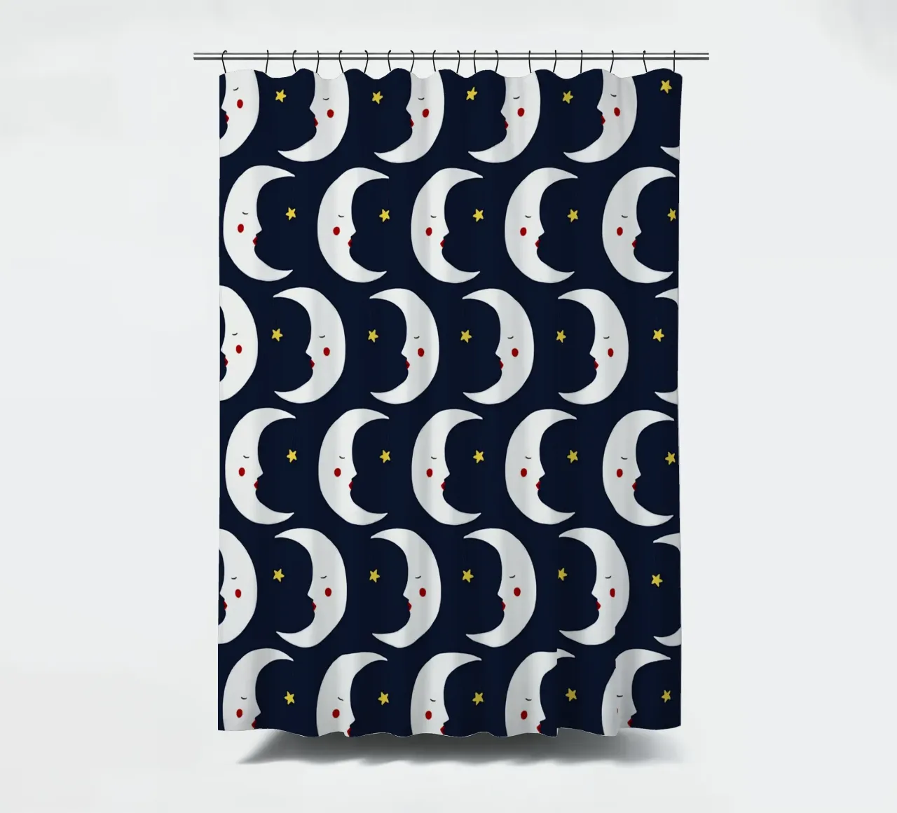 Moons pattern Duschvorhang von Sophie Augustin Illustration