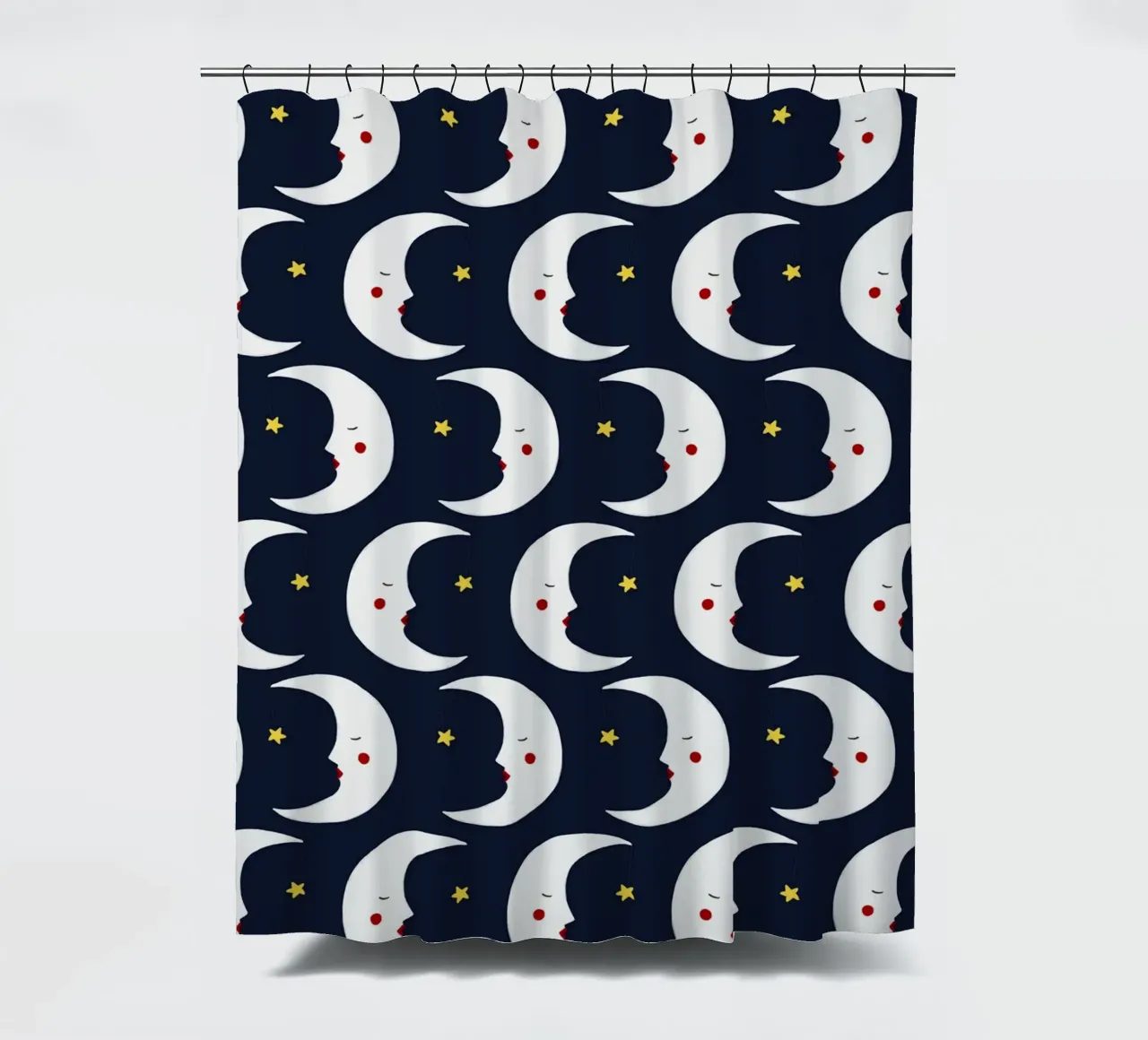 Moons pattern Duschvorhang von Sophie Augustin Illustration