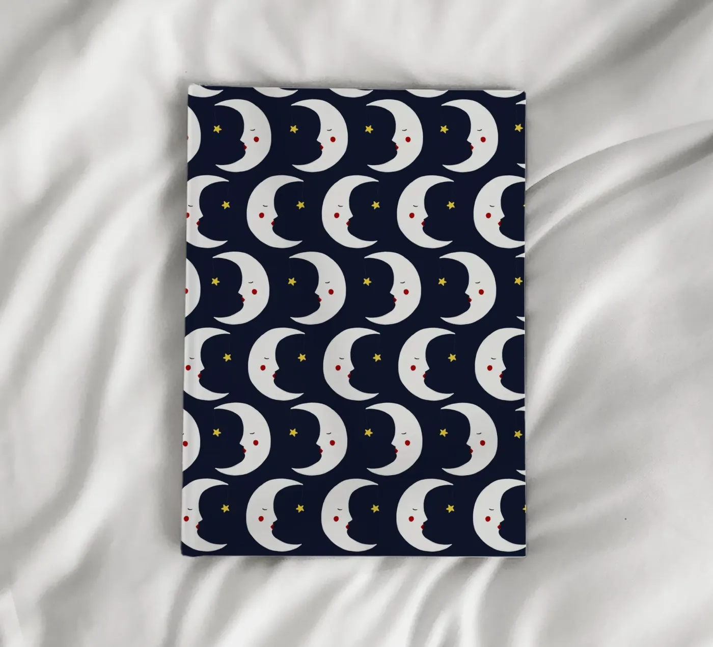 Moons pattern notebook by Sophie Augustin Illustration