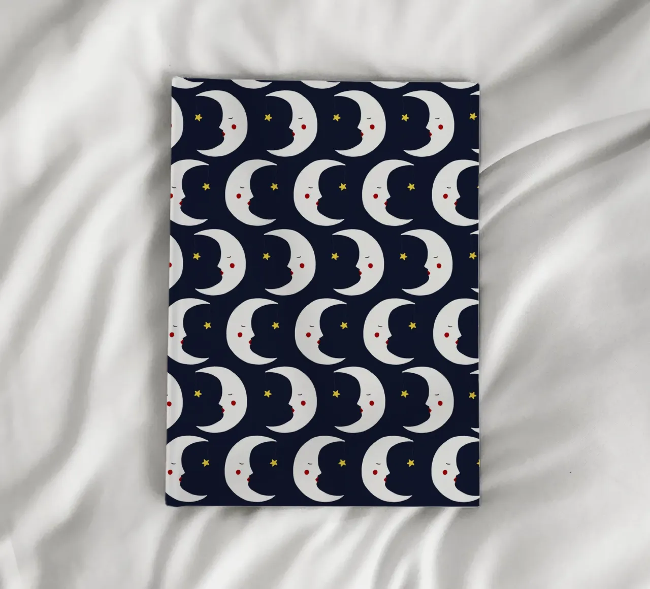 Moons pattern notebook by Sophie Augustin Illustration