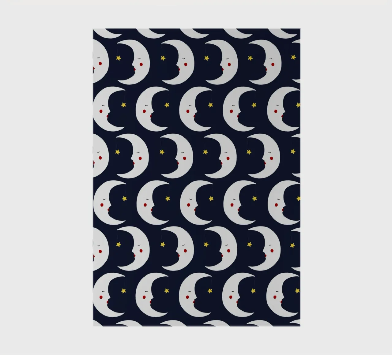 Moons pattern notebook by Sophie Augustin Illustration