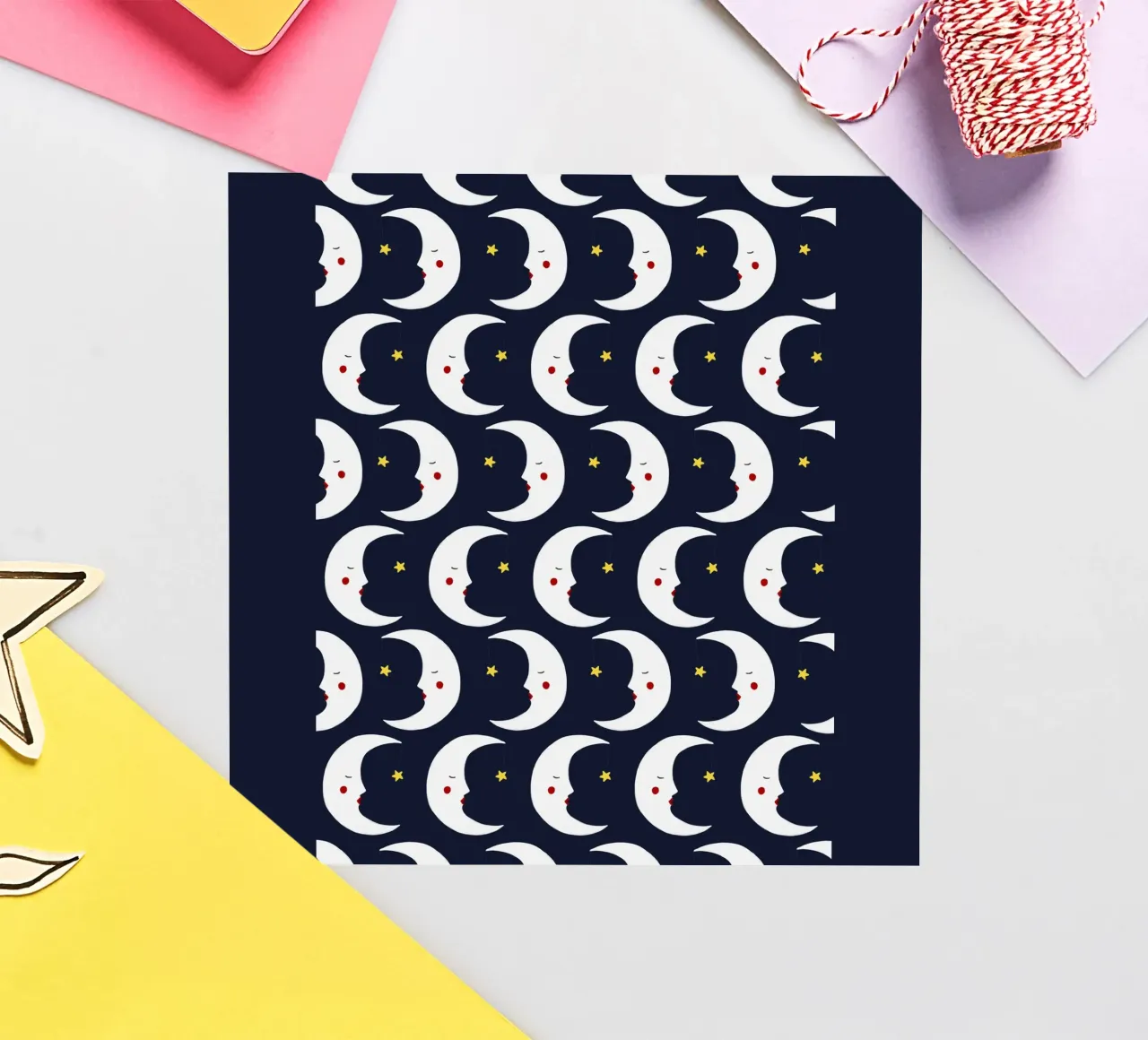 Moons pattern sticker by Sophie Augustin Illustration
