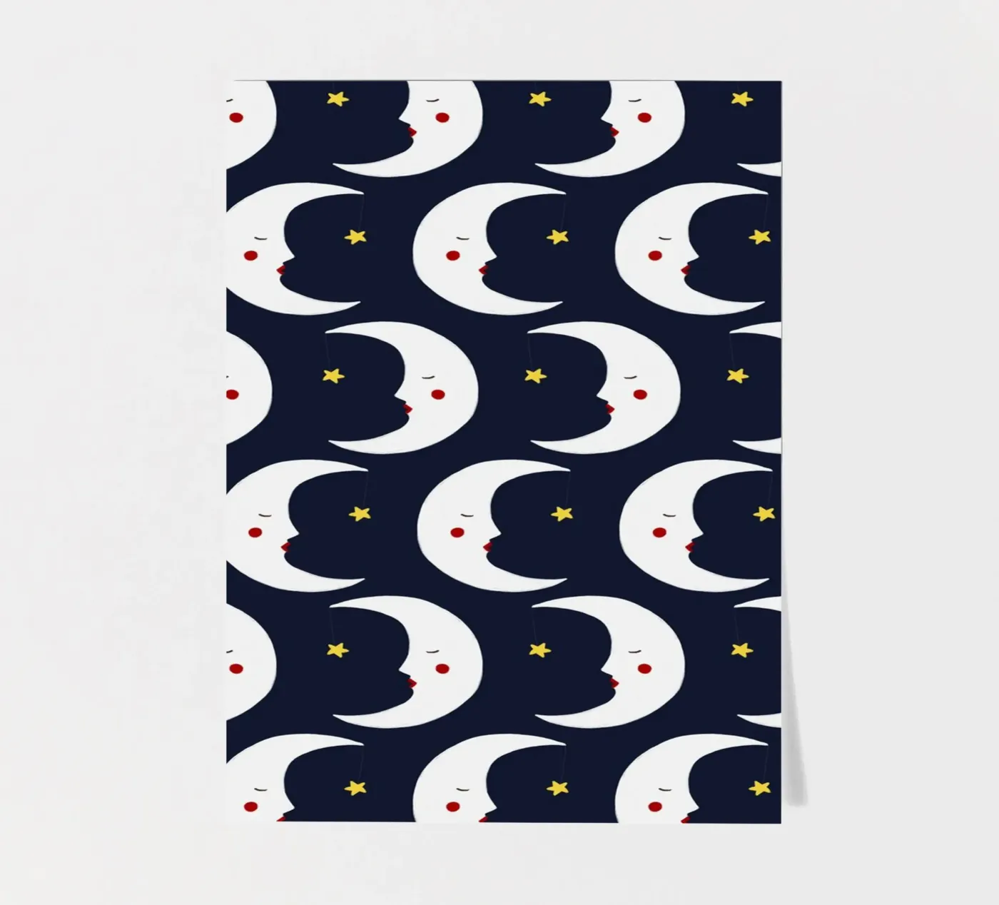 Moons pattern Stickerbogen von Sophie Augustin Illustration