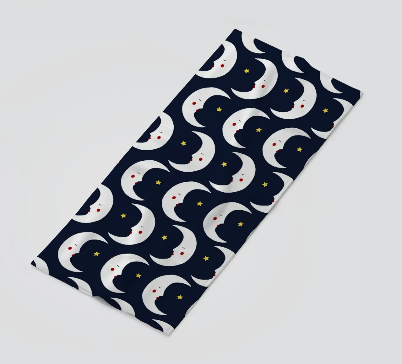 Moons pattern beach towel by Sophie Augustin Illustration