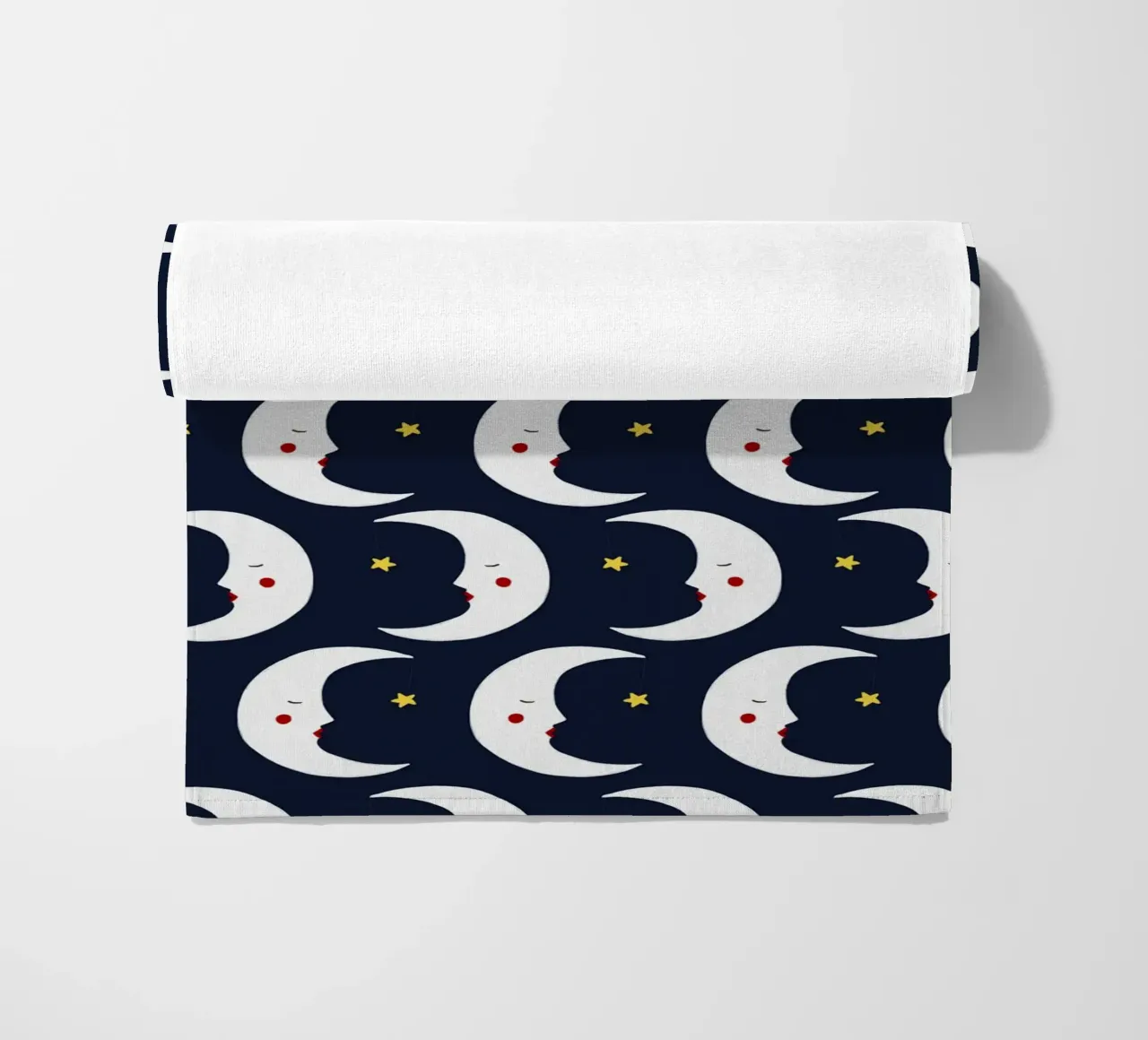 Moons pattern beach towel by Sophie Augustin Illustration