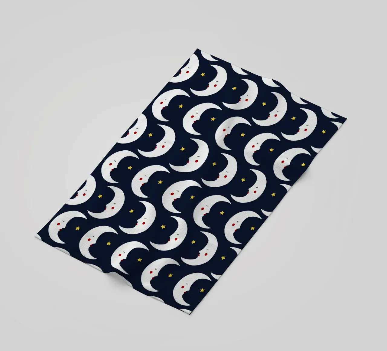 Moons pattern beach towel by Sophie Augustin Illustration