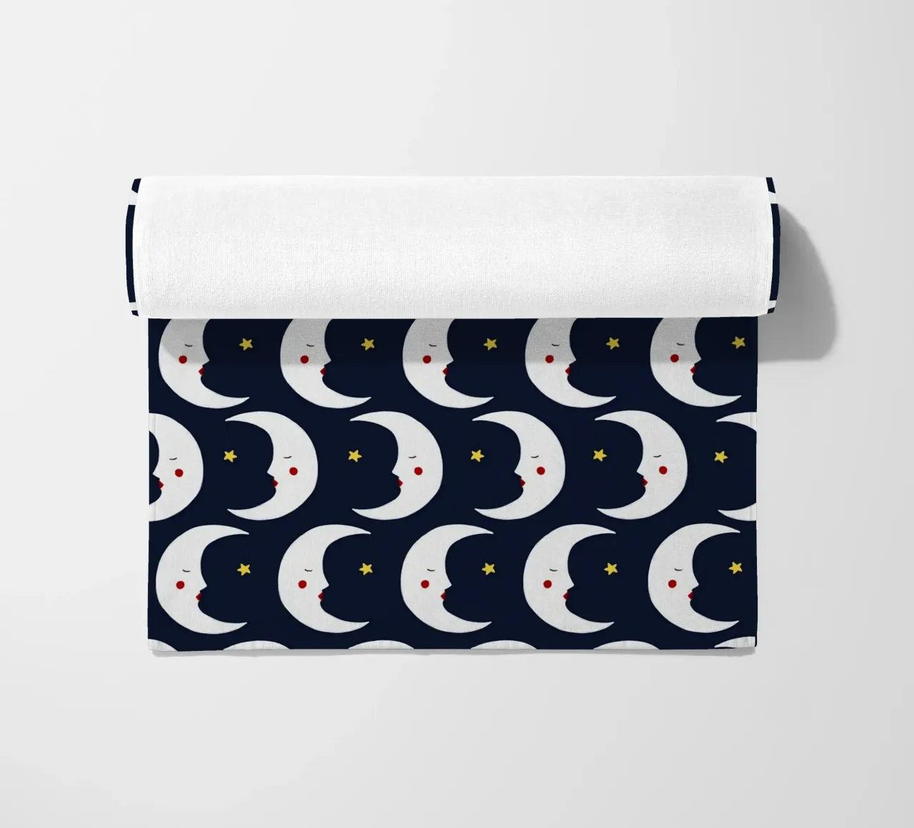 Moons pattern beach towel by Sophie Augustin Illustration