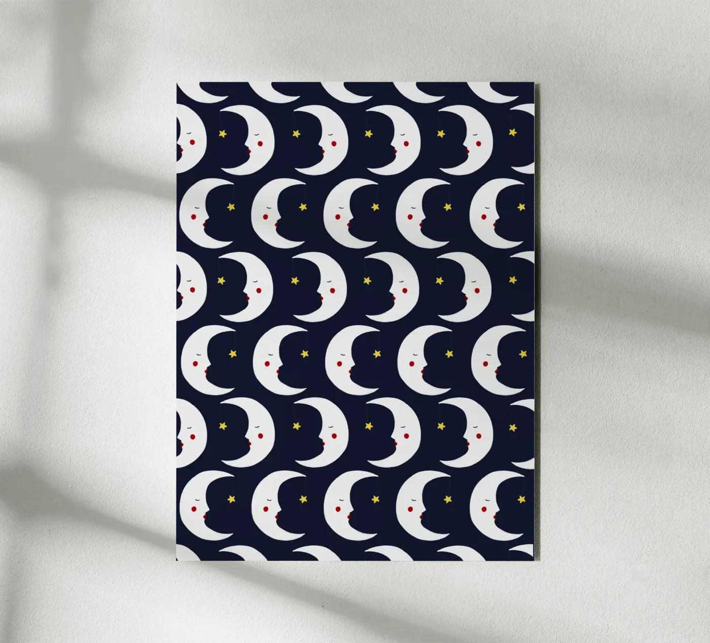 Moons pattern alluminio dibond da Sophie Augustin Illustration