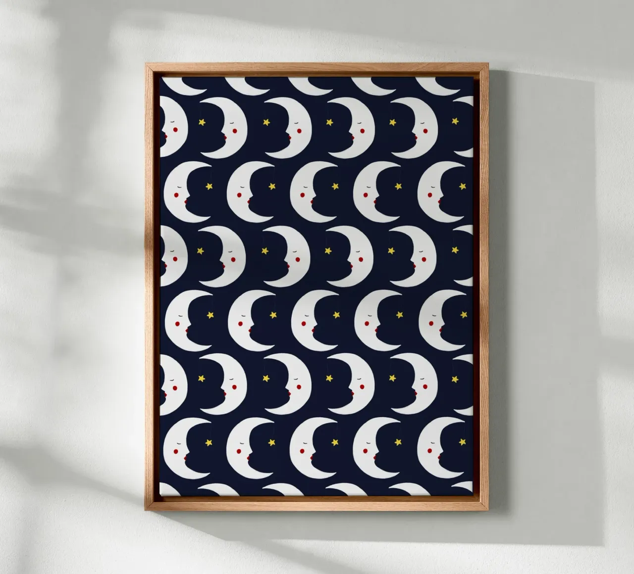 Moons pattern canvas by Sophie Augustin Illustration