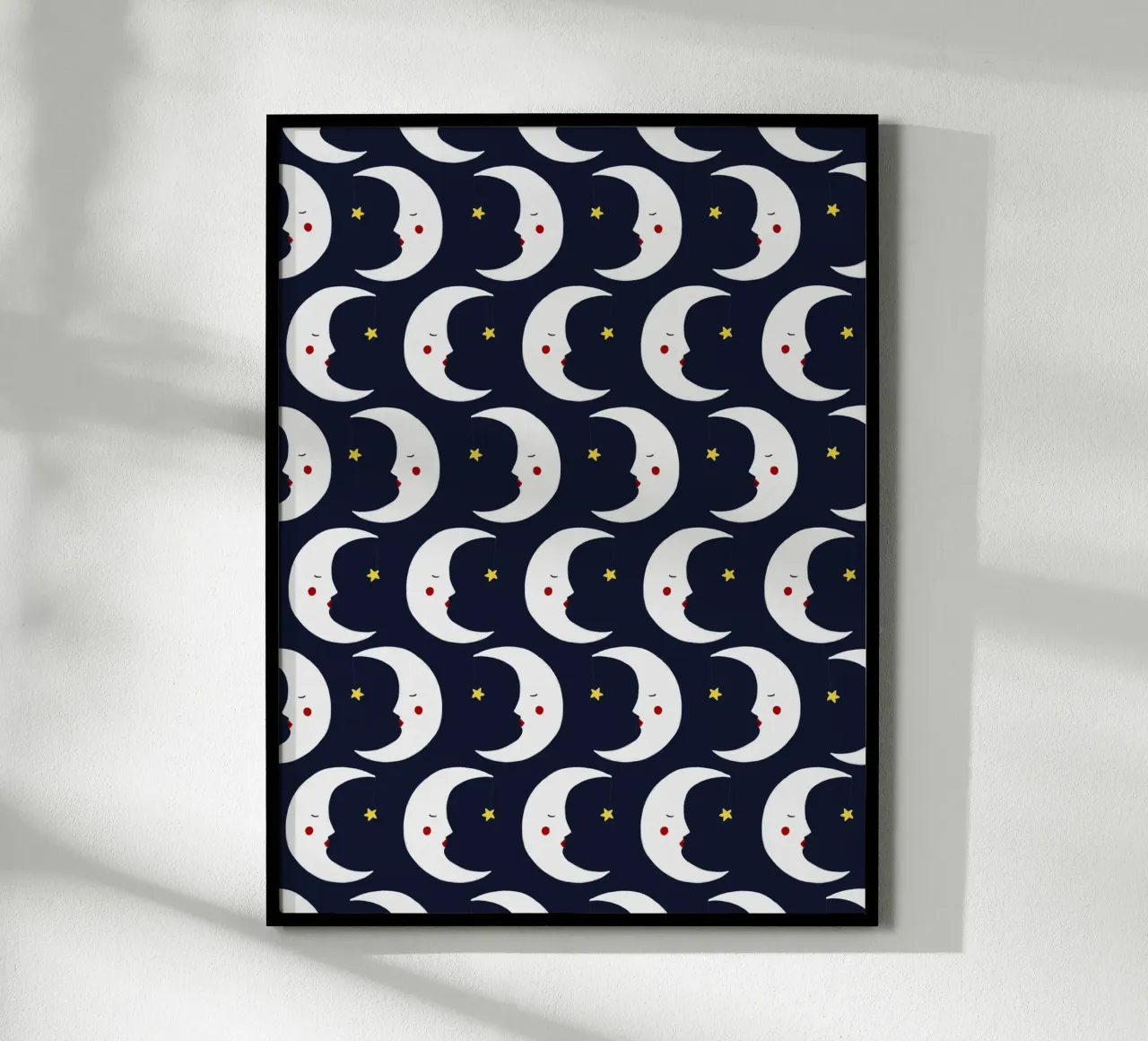 Moons pattern poster by Sophie Augustin Illustration