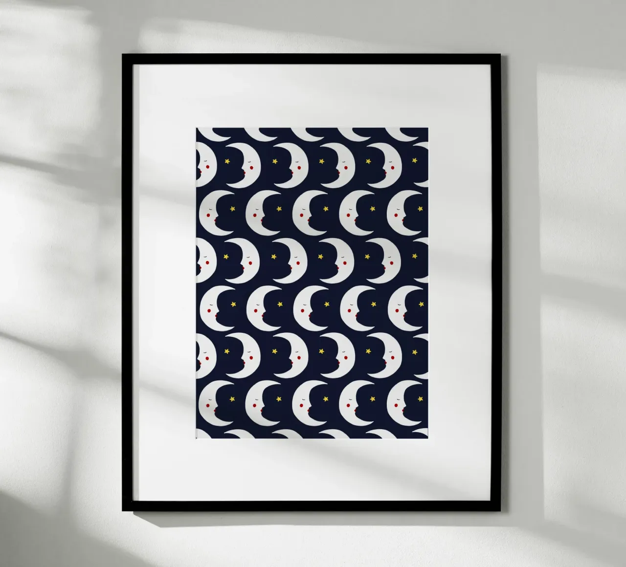 Moons pattern poster by Sophie Augustin Illustration
