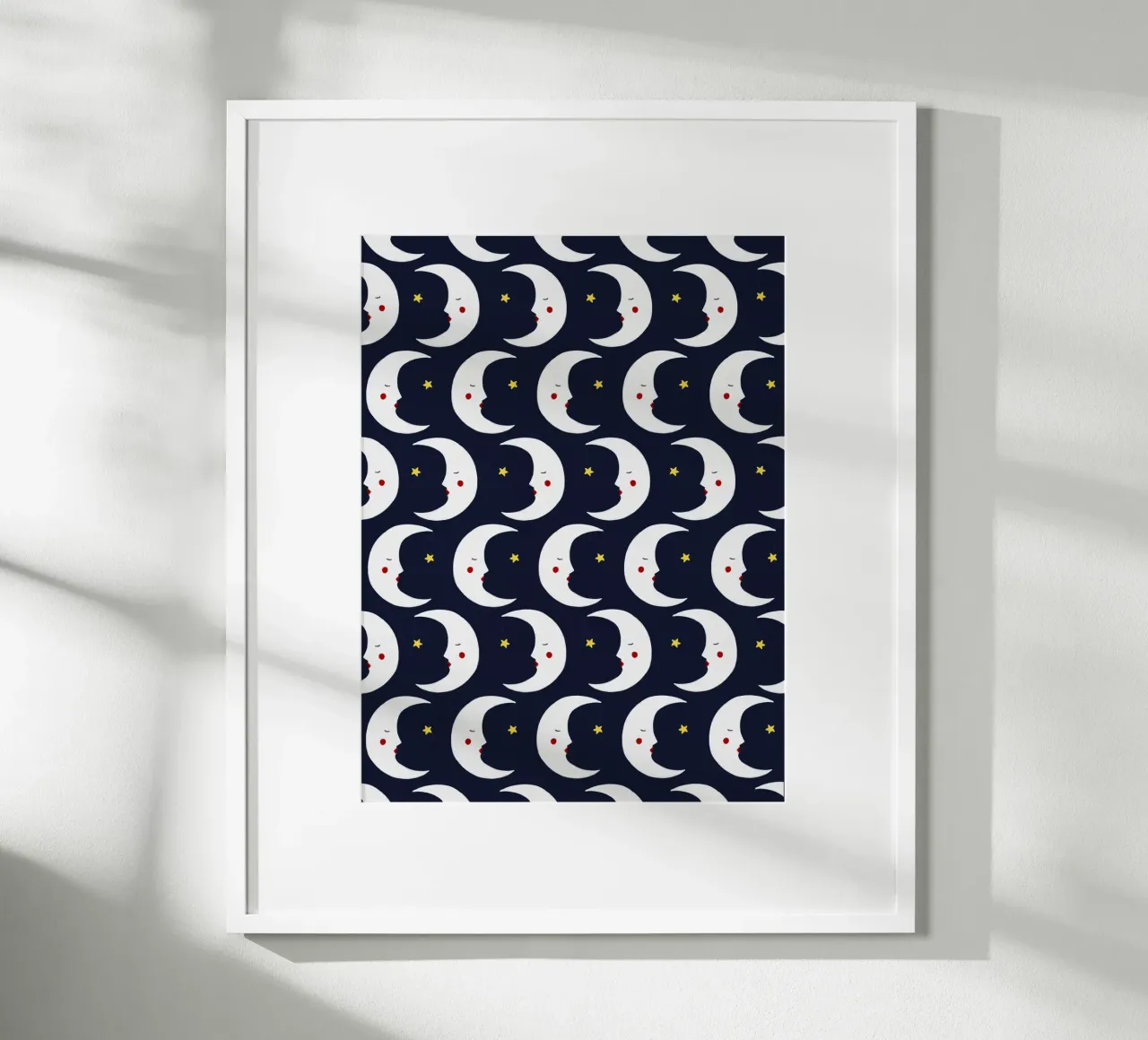 Moons pattern poster by Sophie Augustin Illustration