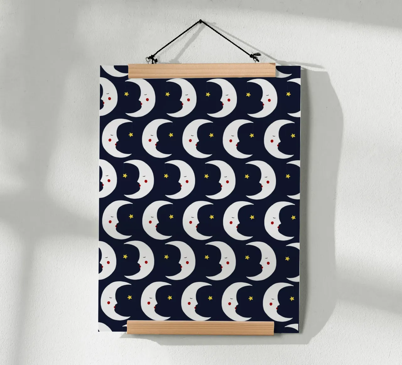 Moons pattern poster by Sophie Augustin Illustration