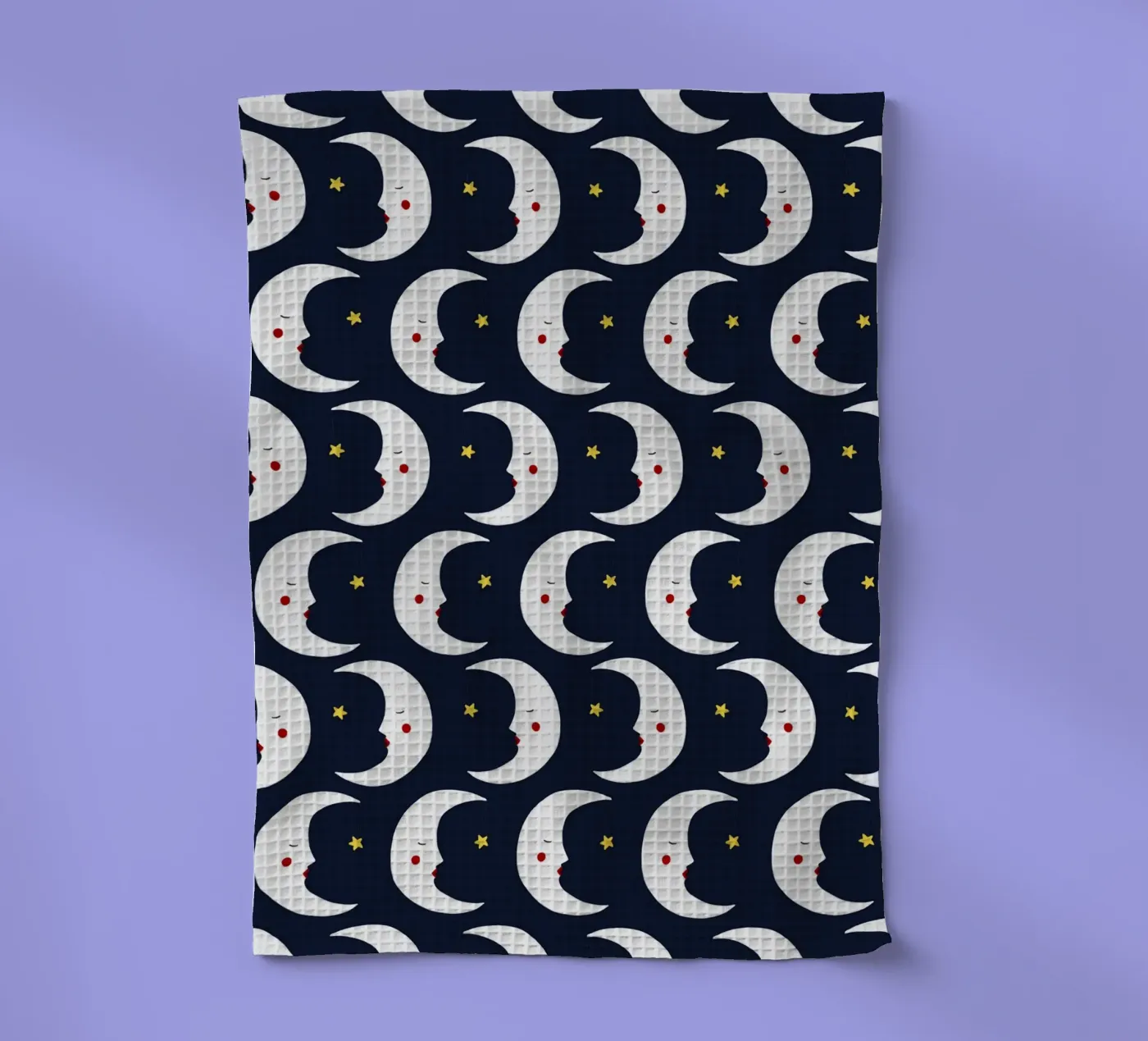 Moons pattern tea towel by Sophie Augustin Illustration