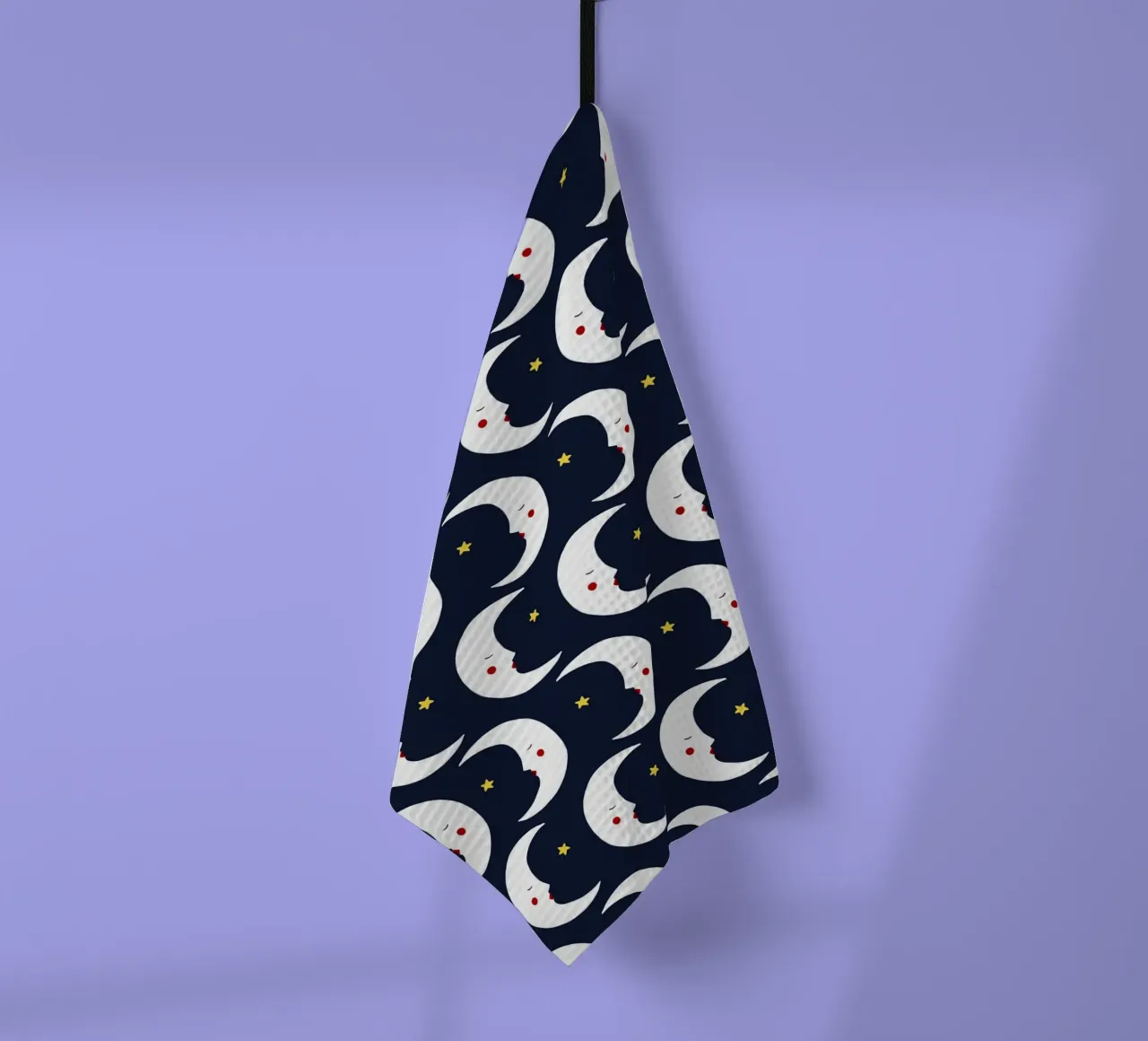 Moons pattern tea towel by Sophie Augustin Illustration