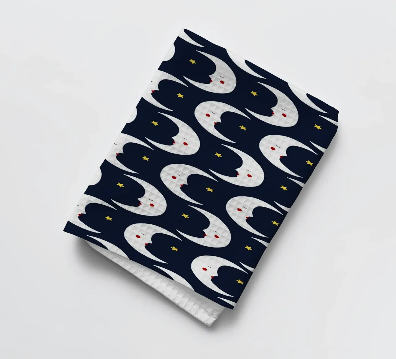 Moons pattern tea towel by Sophie Augustin Illustration