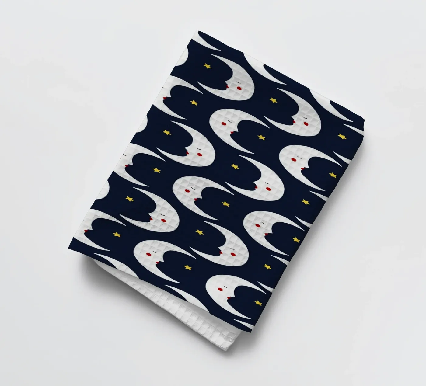 Moons pattern tea towel by Sophie Augustin Illustration