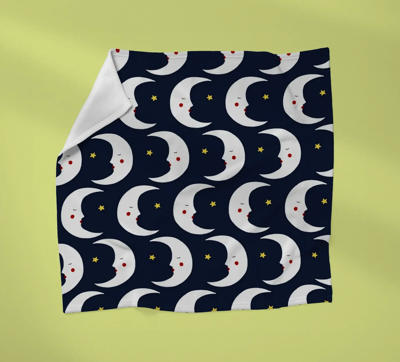 Moons pattern plaid polaire de Sophie Augustin Illustration