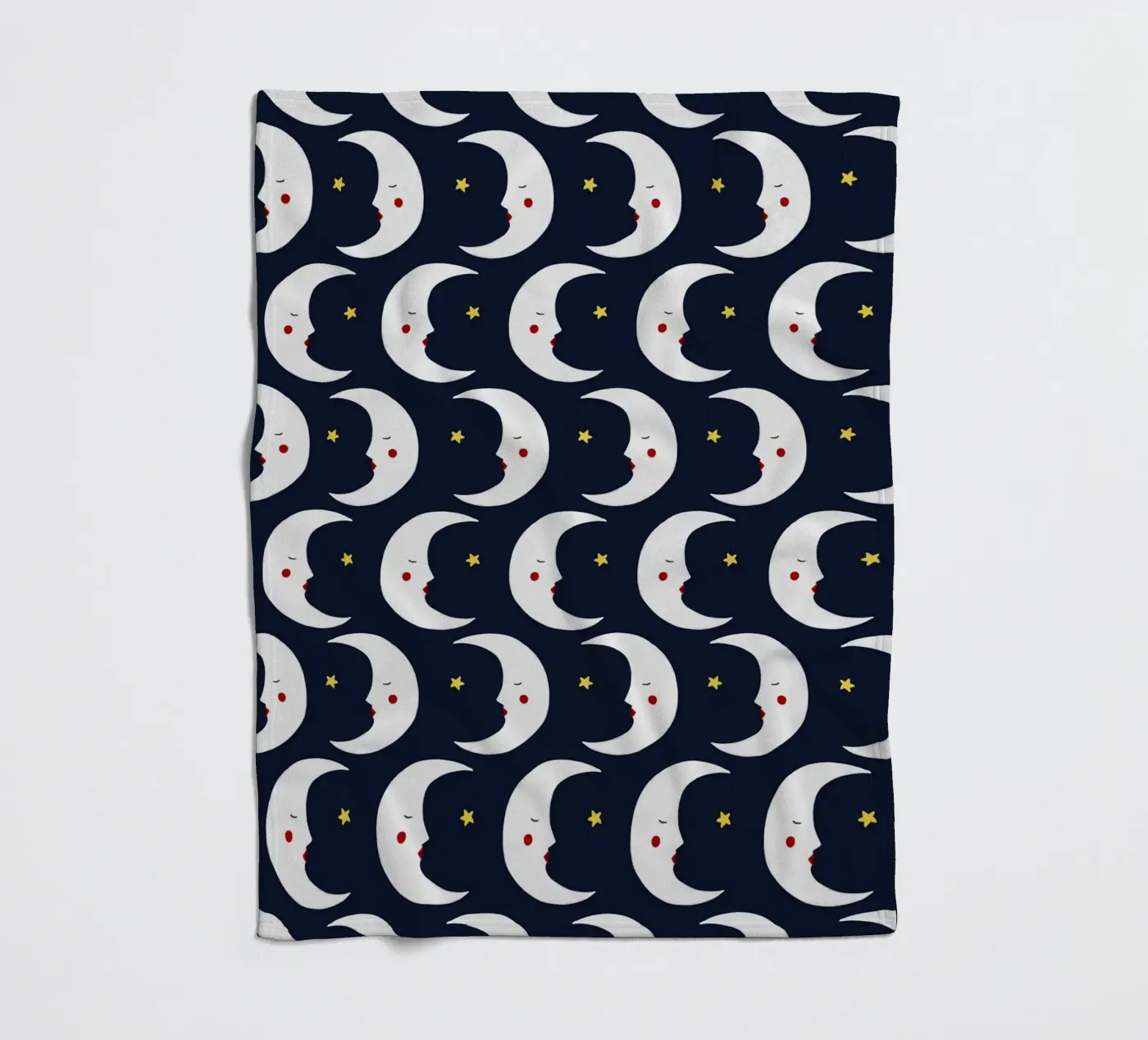 Moons pattern fleecedeken van Sophie Augustin Illustration