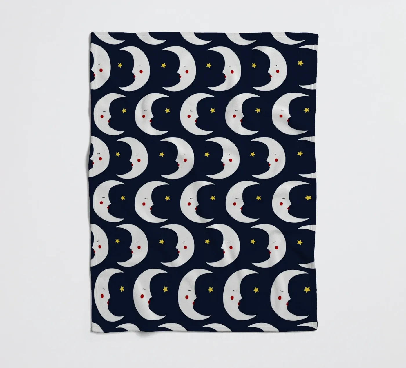 Moons pattern plaid polaire de Sophie Augustin Illustration