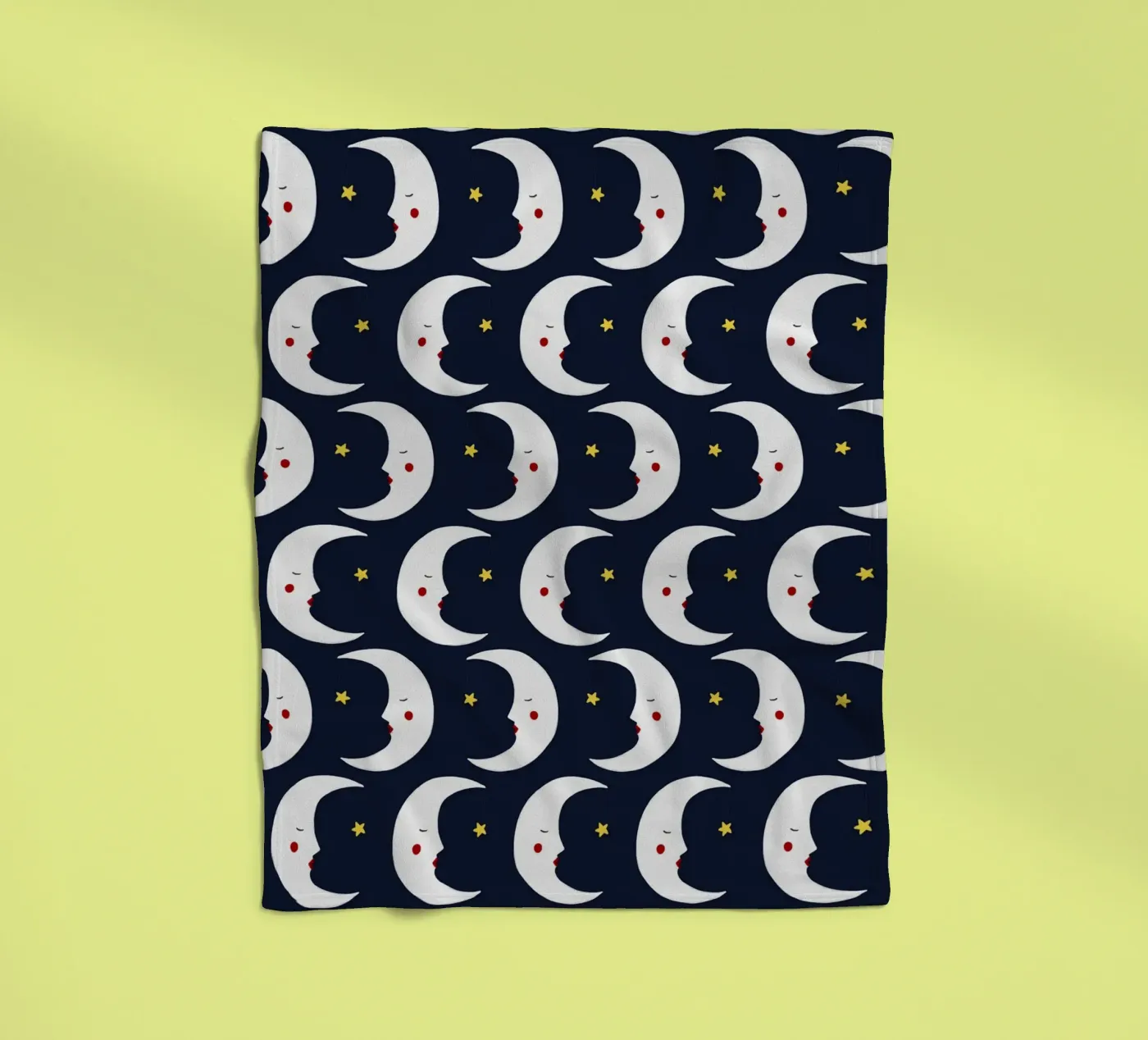 Moons pattern fleecedeken van Sophie Augustin Illustration